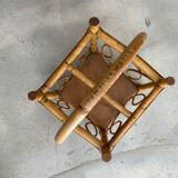 Rattan and bamboo bottle holder