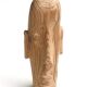 Minimalist sculpture of a head in light wood, 1970s