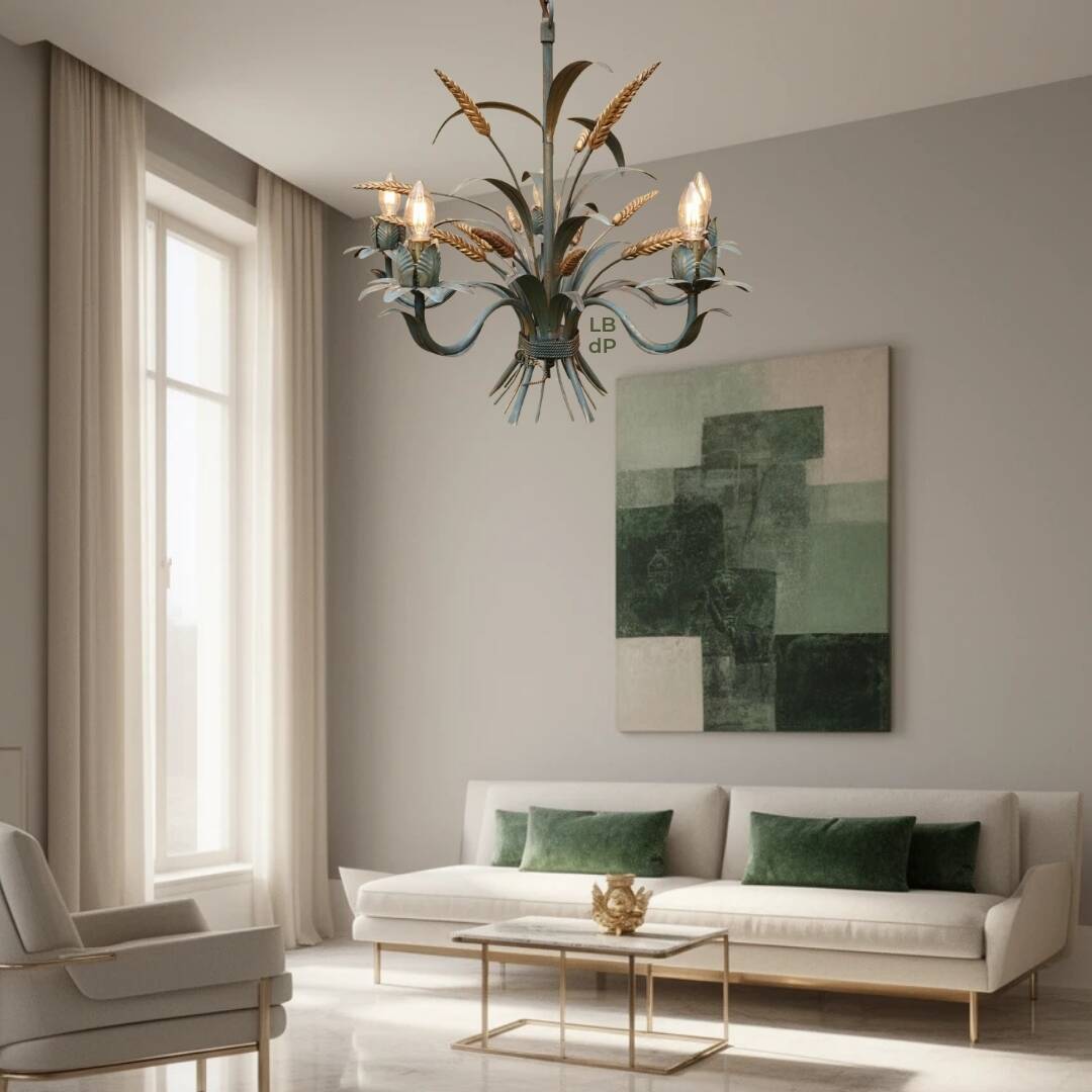 Chandelier, "Wheat Ears" suspension by Masca - circa 1970
