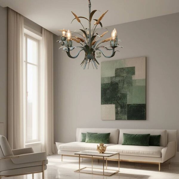 Lustre, suspension ''Epis de blé'' de la maison Masca - circa 1970