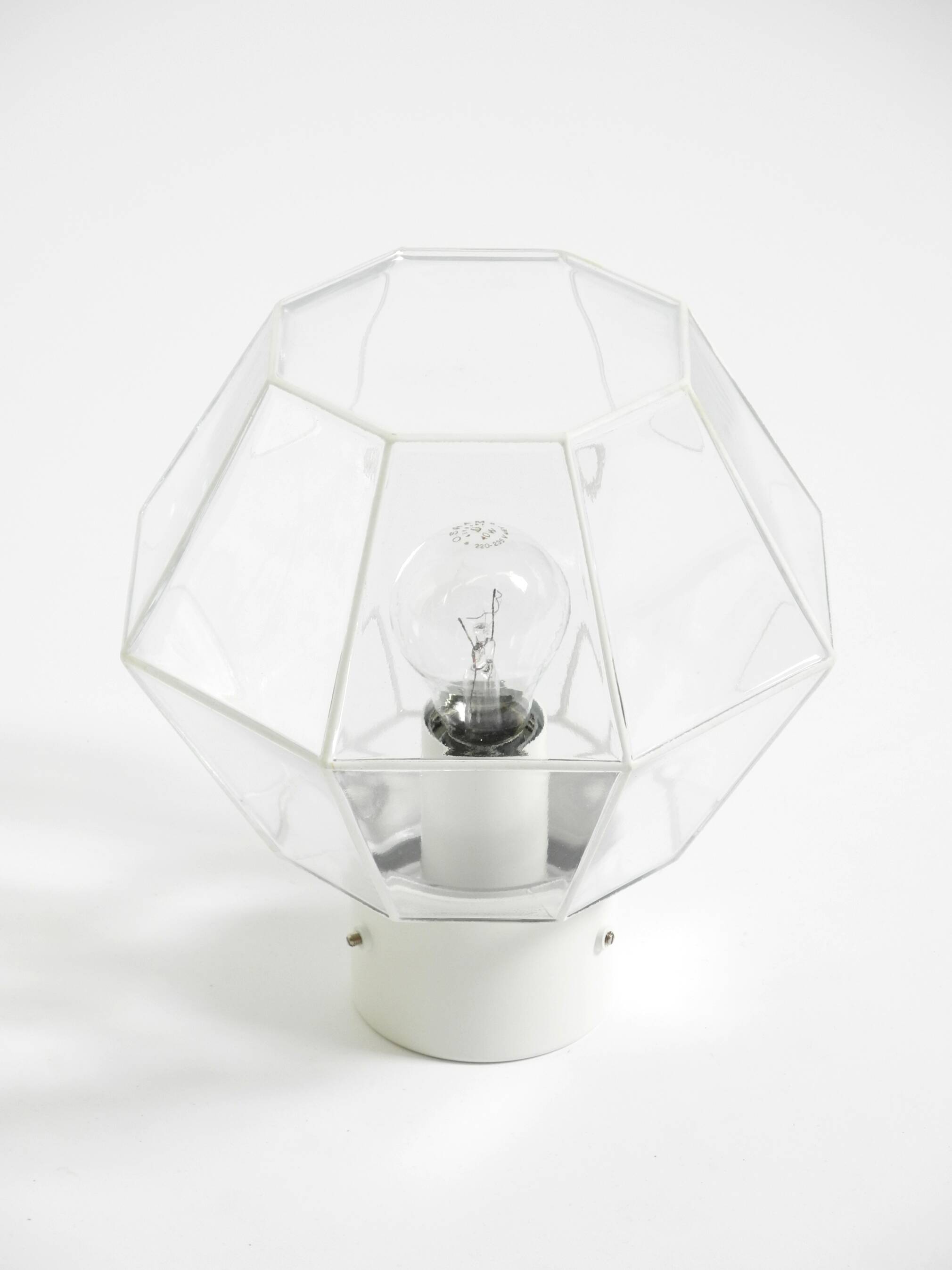 1970s Limburg glass ceiling lamp in octagon shape with its original box