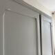 Art Deco wardrobe with shelves and drawers, renovated wood.
