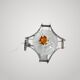 ANTIQUE CHANDELIER MAZZEGA Murano Opalescent Glass and Chrome Metal Pendant Light