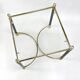 Hollywood Regency Side Table, Brass and Glass, 1970s, Maison Jansen Style
