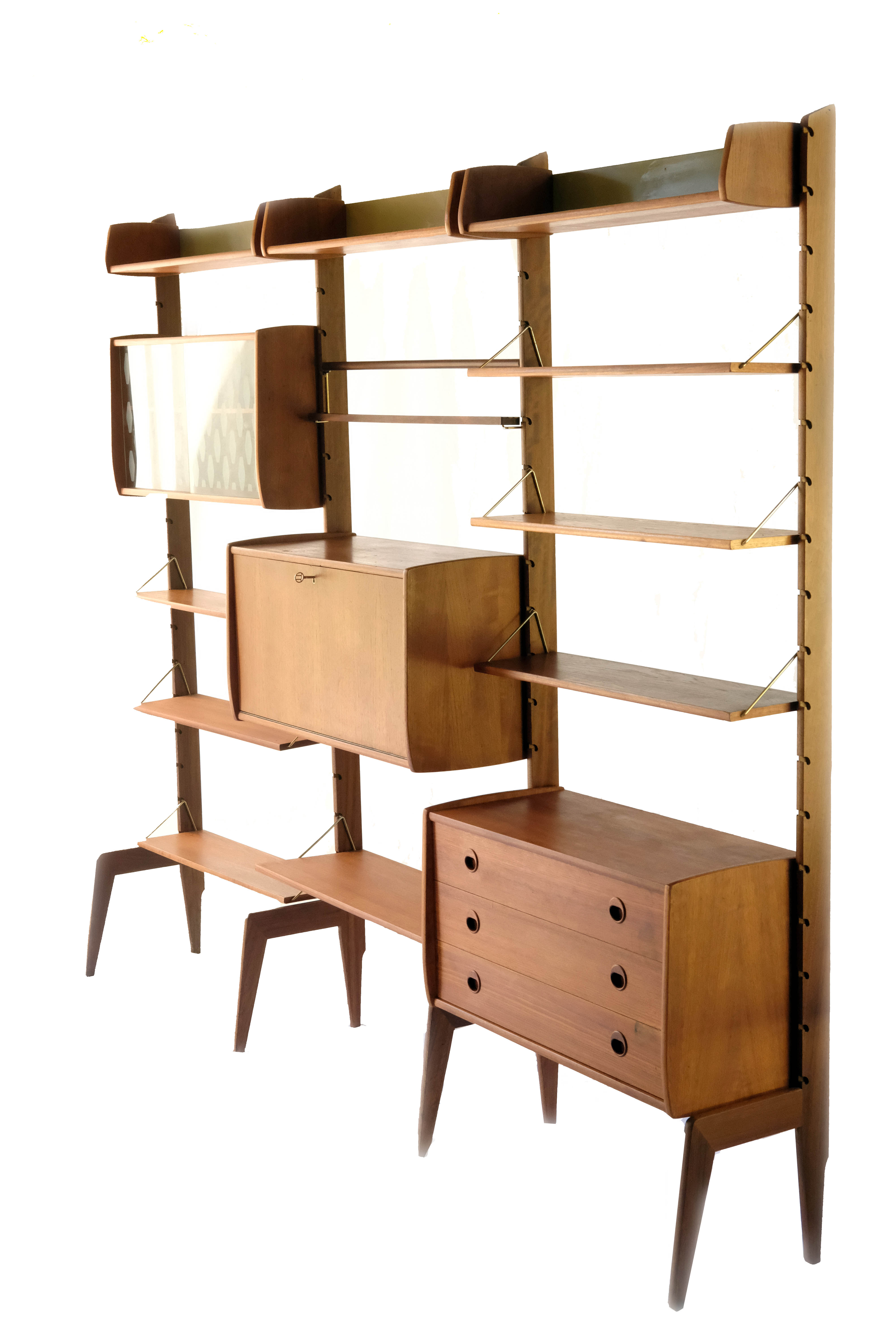 Wall Unit by John Texmon, 3 Modules, Norway, 1960s