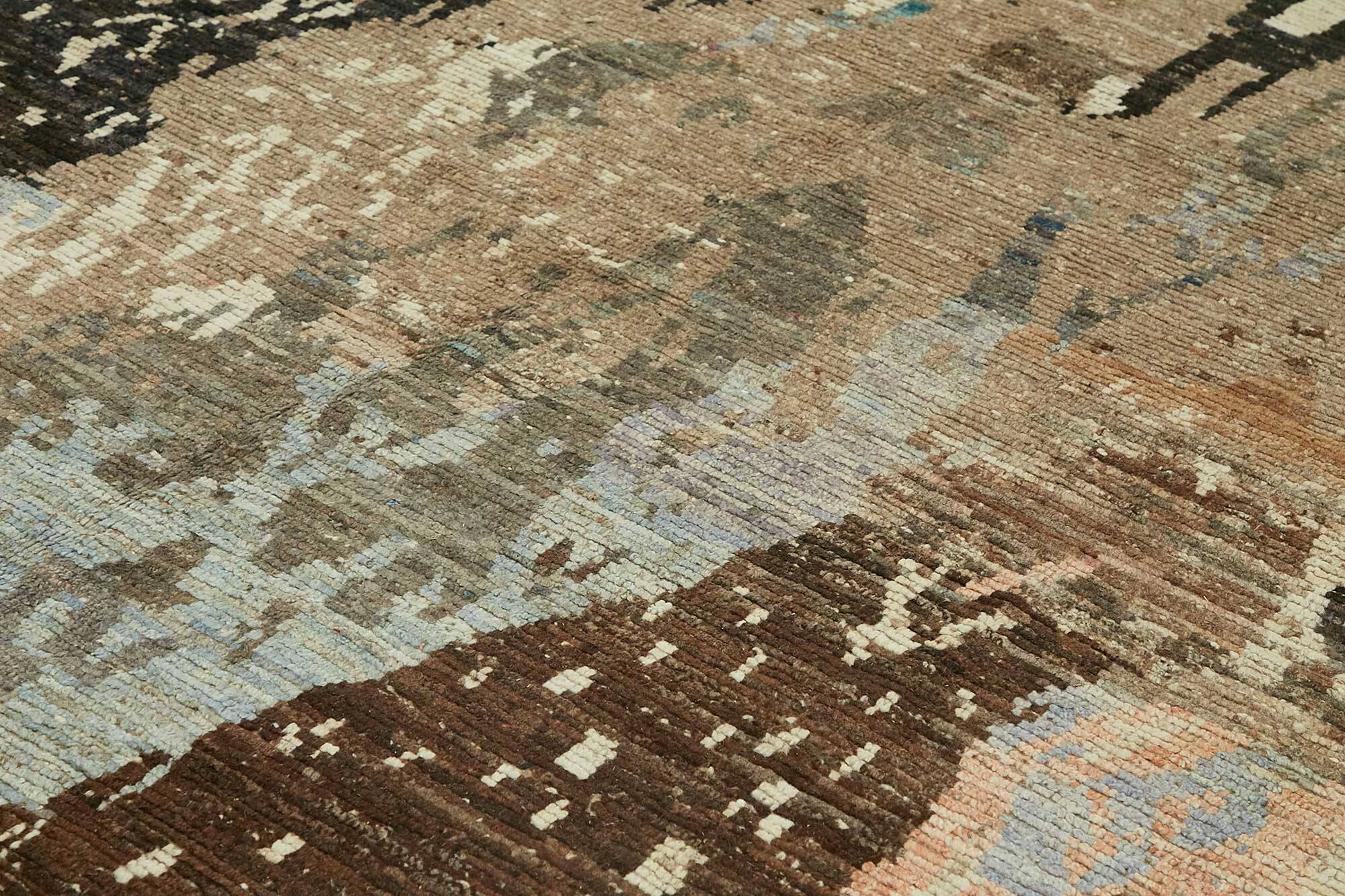 Hand-Knotted Turkish Contemporary 326 cm x 416 cm Multicolor Wool Carpet