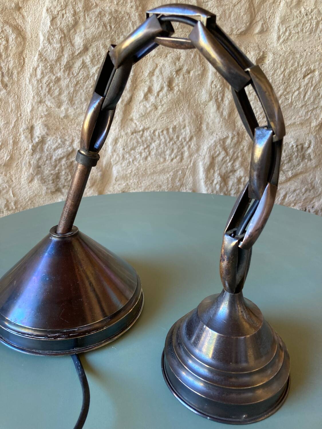 Suspension opaline Art Deco