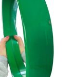 Miroir rond vert vintage de l'ère spatiale