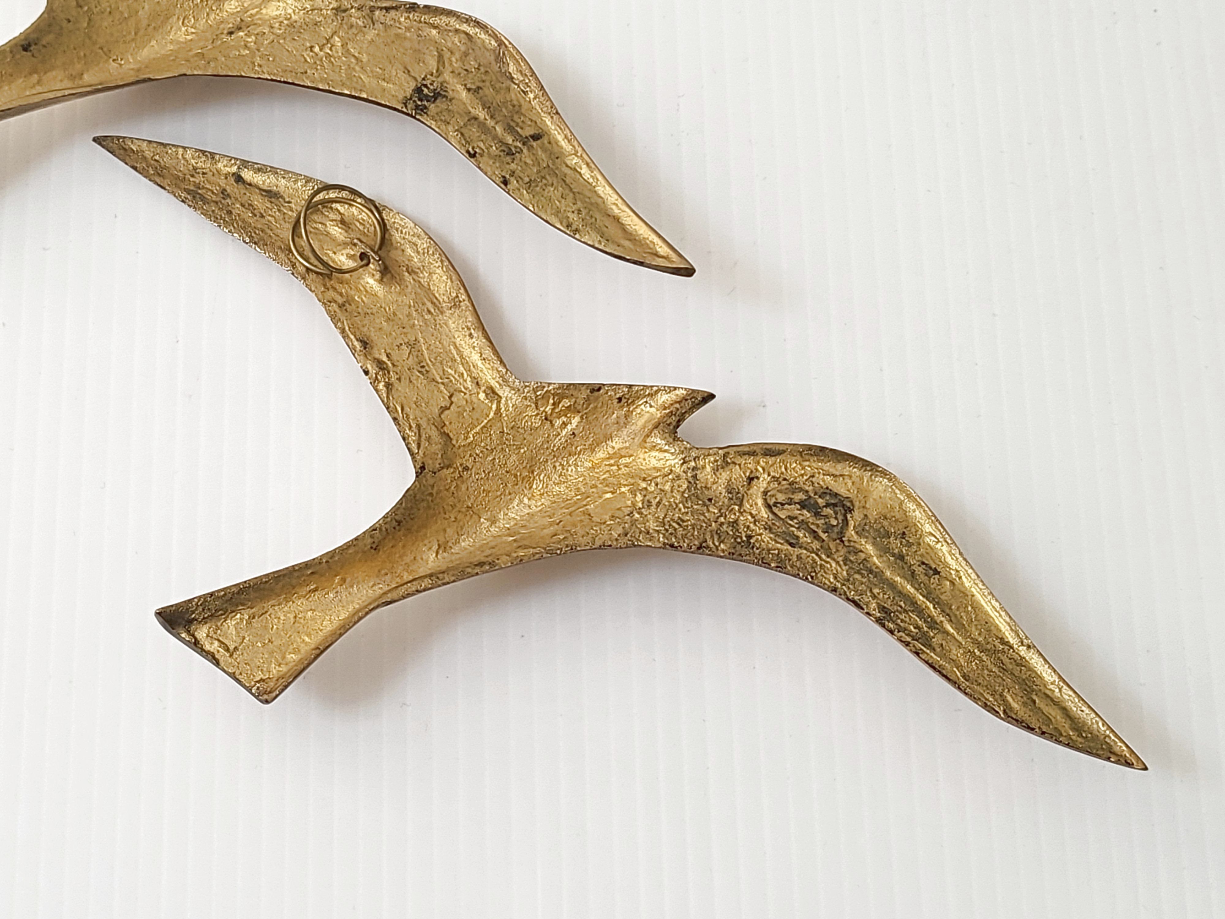 Pair of vintage wall birds 1970