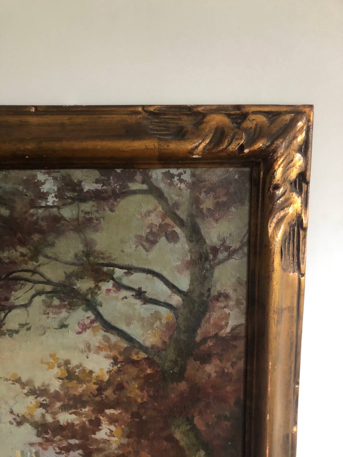 Oil on canvas 19th century landscape by Brunot