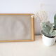 Wooden and glass tray, vintage