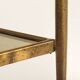 Table en verre et laiton de style italien des années 1970, inspirée par Gio Ponti.