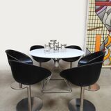 Chaises de salle à manger pivotantes au design italien vintage « style Mad Men »