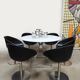 Vintage Italian design swivel dining chairs 'Mad men style'