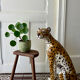 Tabouret tripode vintage en bois