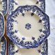 6 assiettes creuses terre de fer Longchamp Rouen XIXe siècle