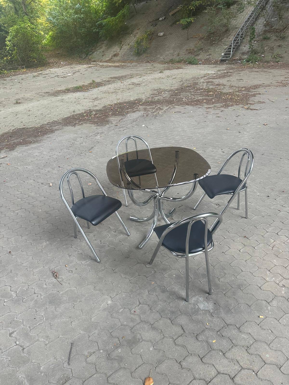 Table and 4 chairs set - Giotto Stoppino - Italy - 1960