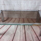 OLD VINTAGE CHROME COFFEE TABLE