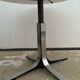 Table basse ajustable en table de séjour en inox avec verre fumé, 1970