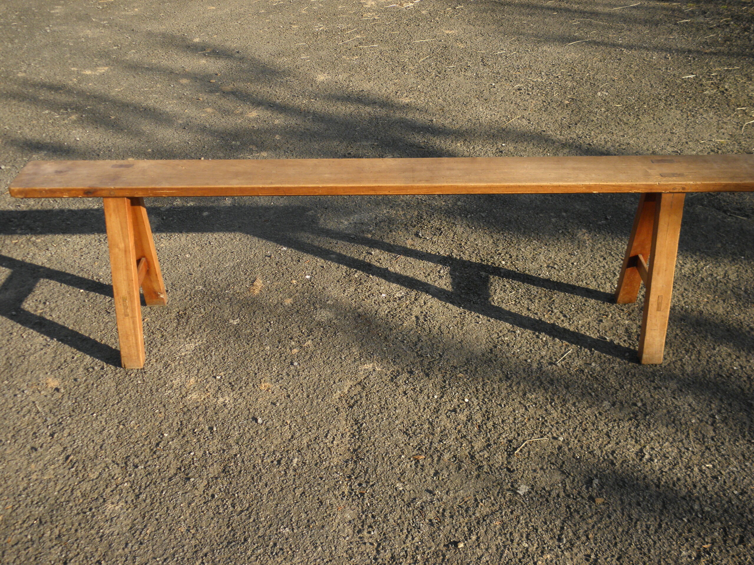 Pair of cherry farm benches