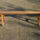 Pair of cherry farm benches