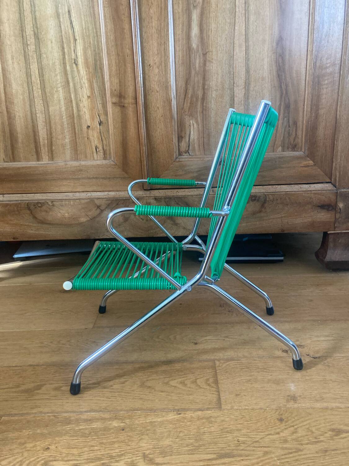 Fauteuil Scoubidou pliant pour enfant, années 1960