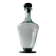 Vintage Murano glass carafe from the 1960s, green and black, with a stopper.