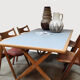 Vintage Hans J. Wegner sawhorse dining table AT303 Andreas Tuck