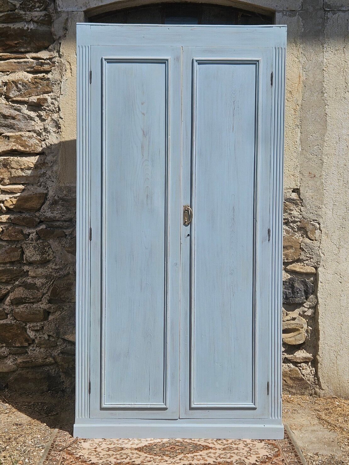 Renovated and distressed antique Parisian wardrobe | Gabrielle