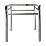 Side table / End table chrome and smoked glass 70's