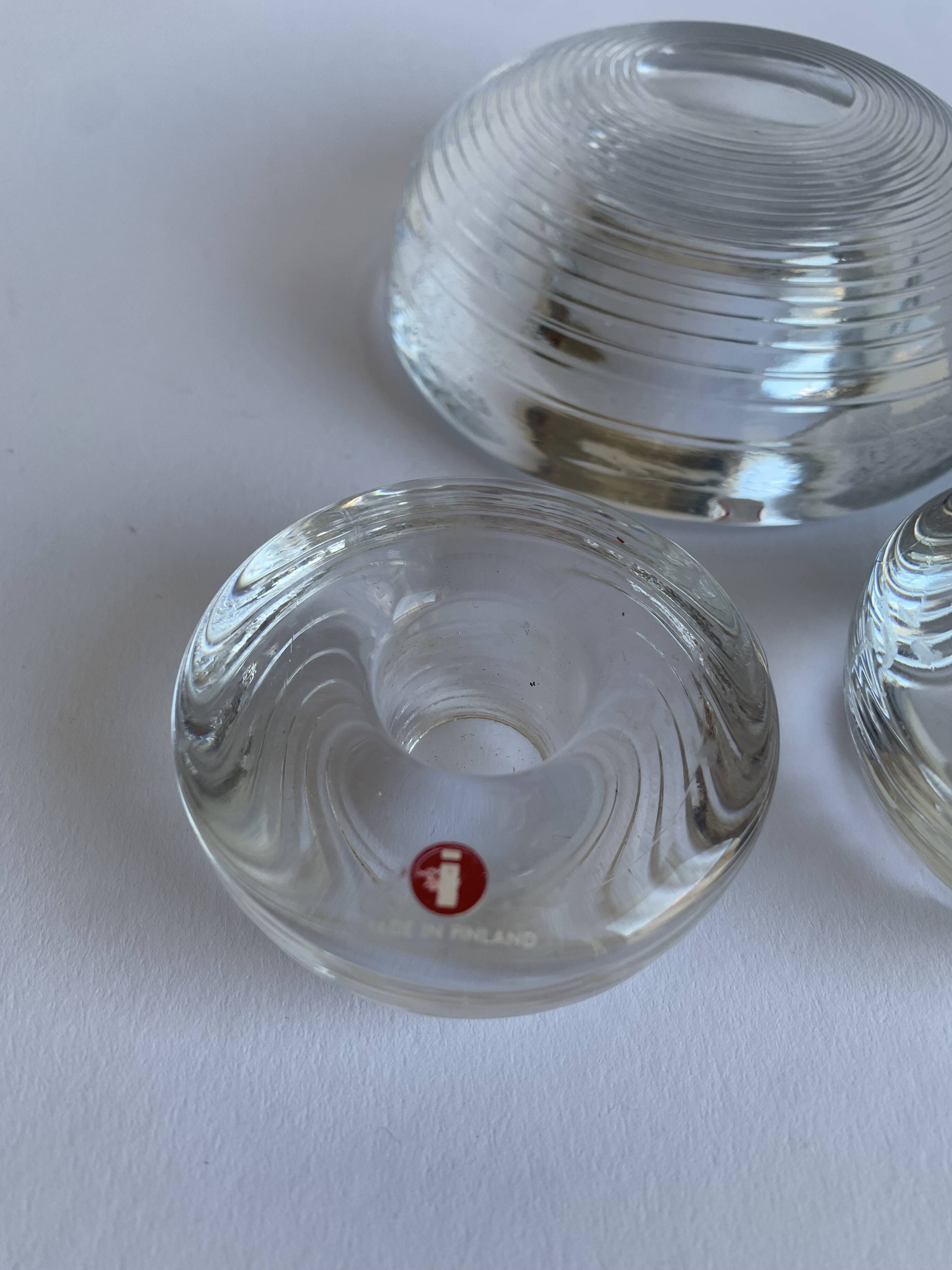 Ensemble de 3 porte-bougies Maaru – Iittala Finlande