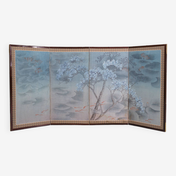 Japan 4 piece panel room divider ''underwater world'' 1950s