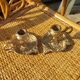 Pair of vintage solid brass candle holders