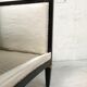 Pair of blackened wood armchairs