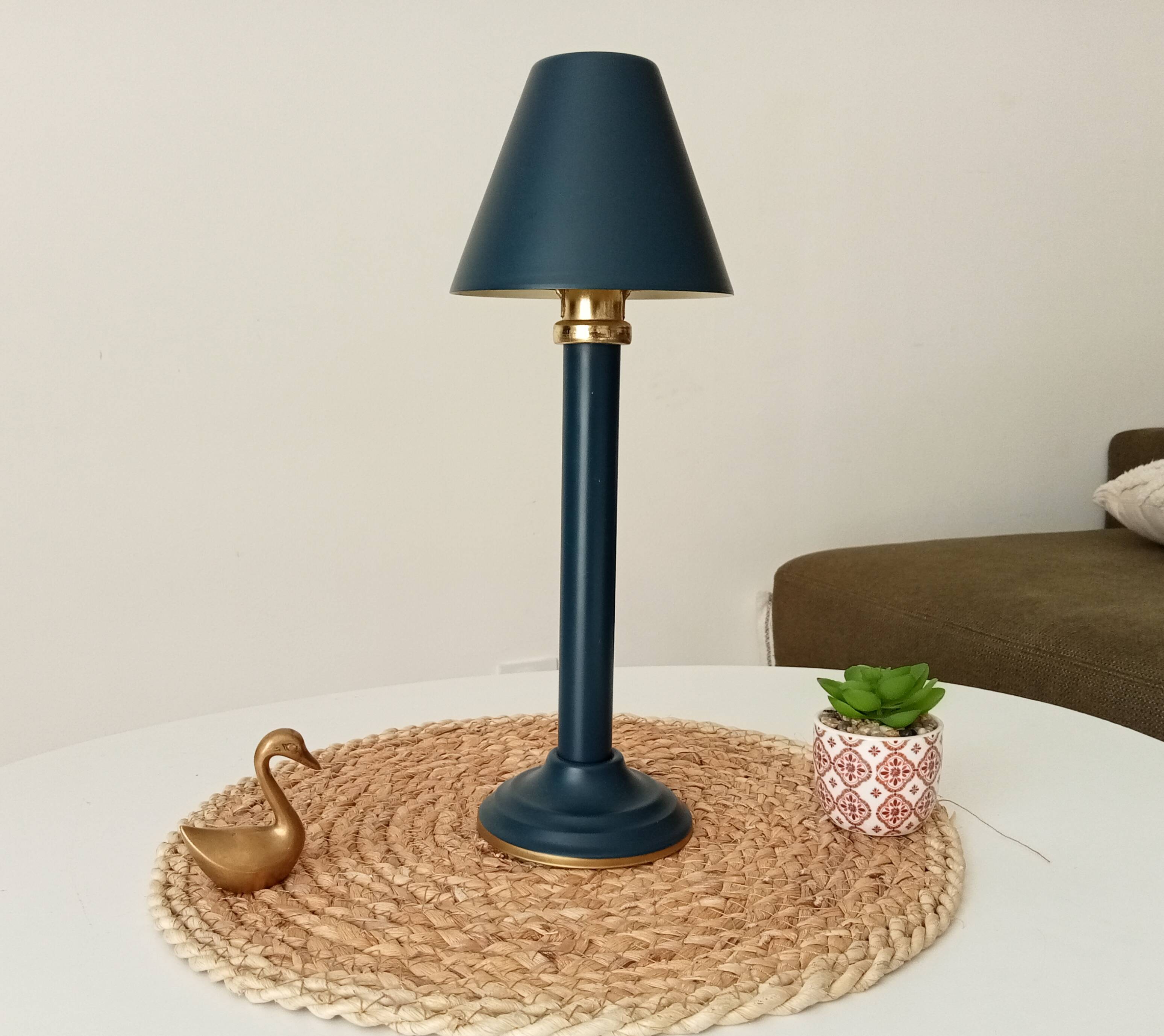 Vintage candle holder lamp from the 70s/80s