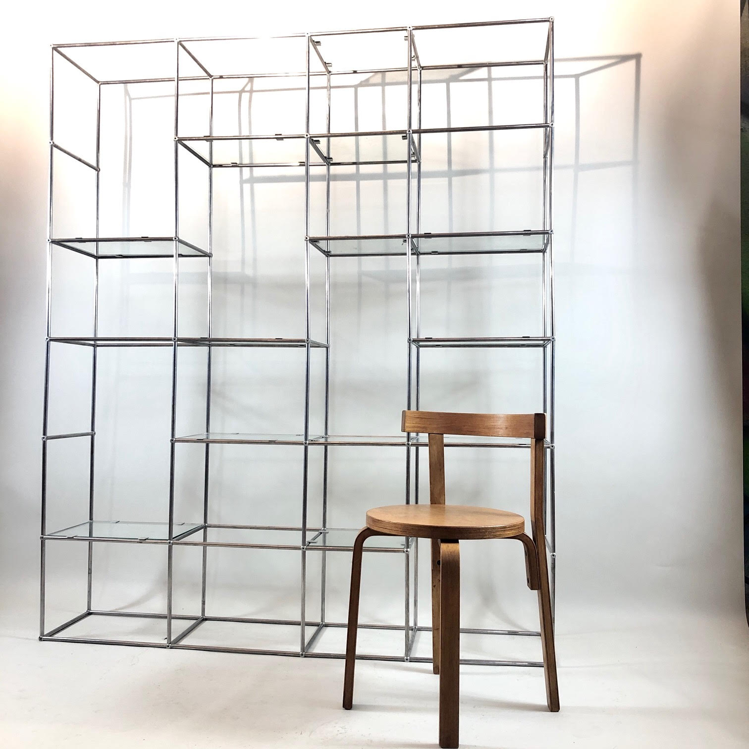 1970 chrome tubular shelf