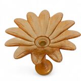 Art Nouveau Glass Compote Vase, Palm Tree Design, French, Early 20th-C