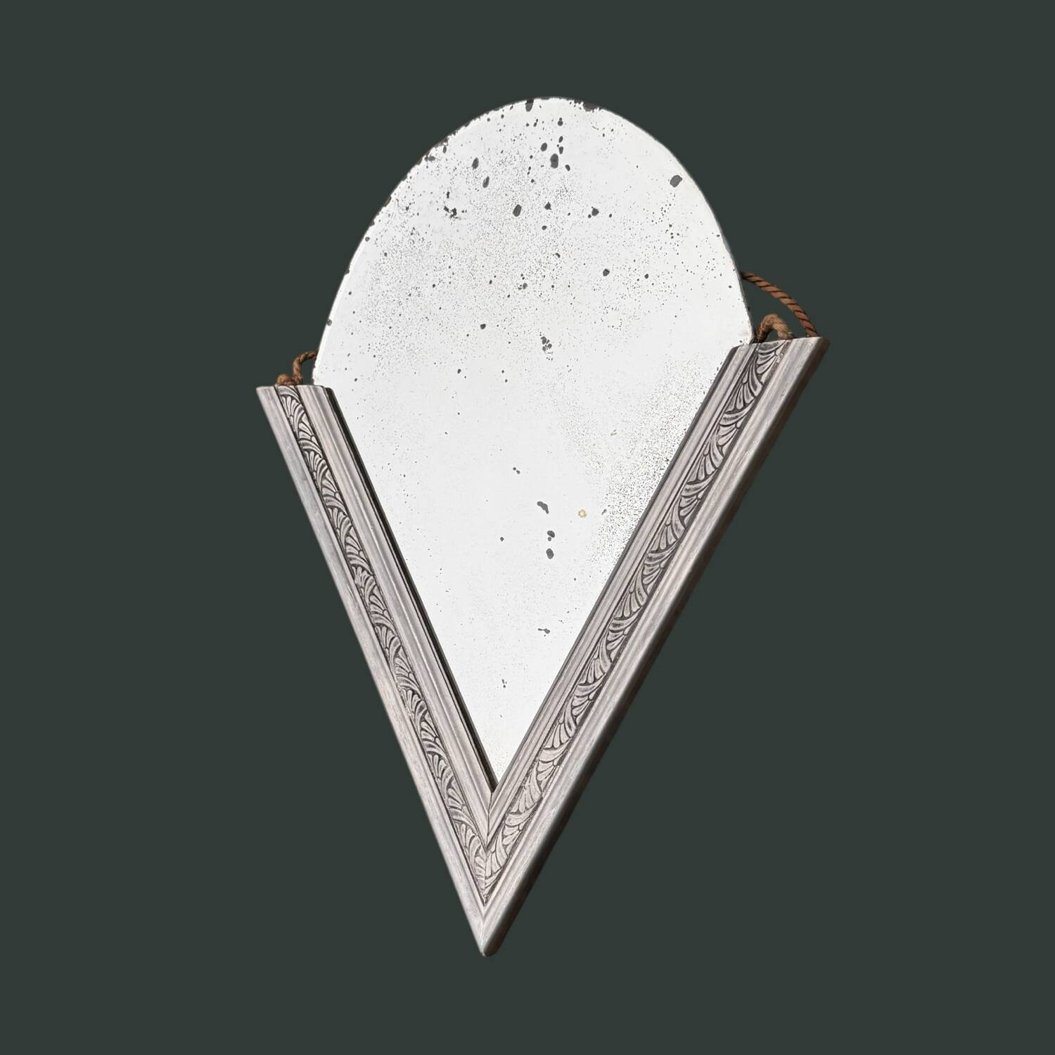 Miroir mural Art Déco demi-lune