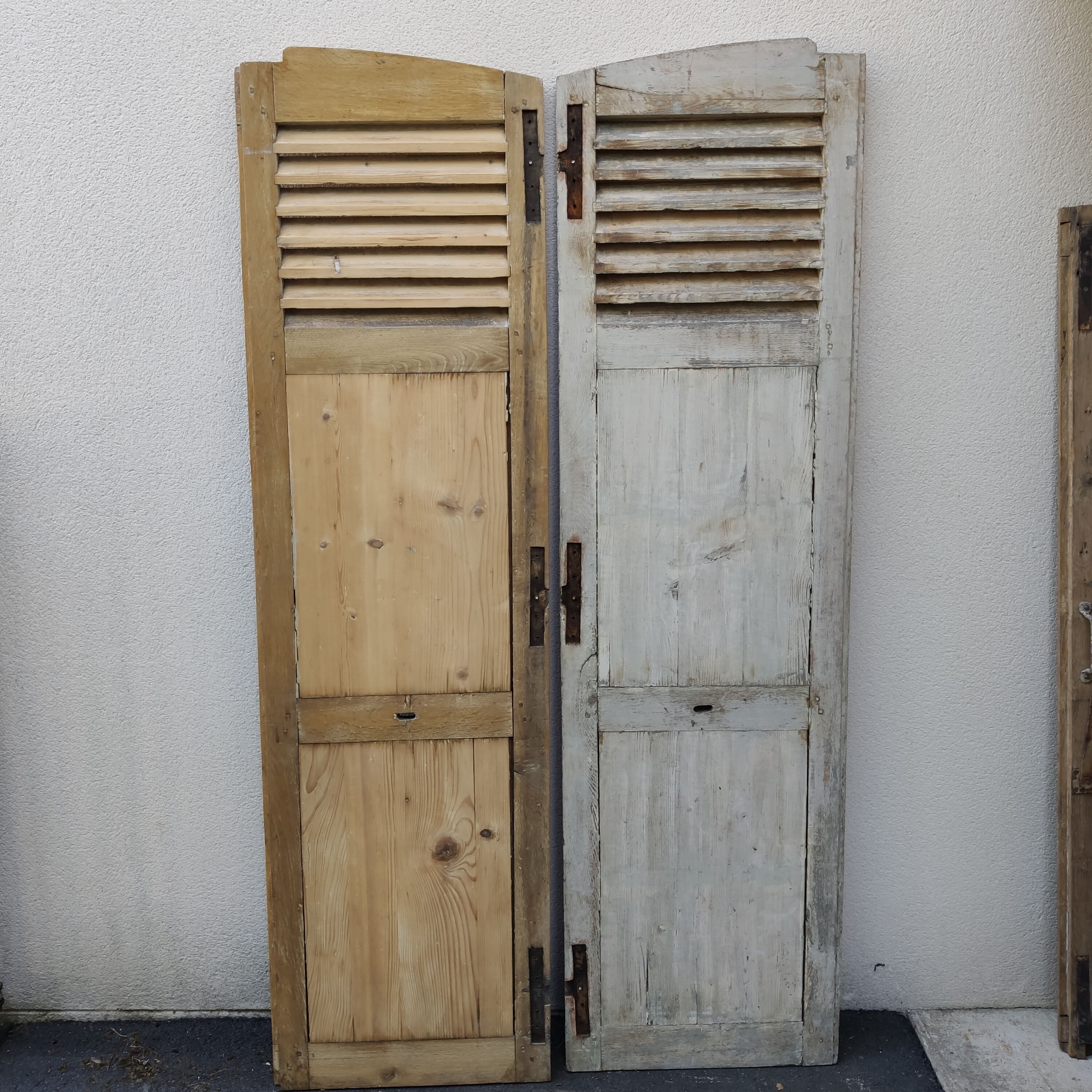 Pair of old shutters
