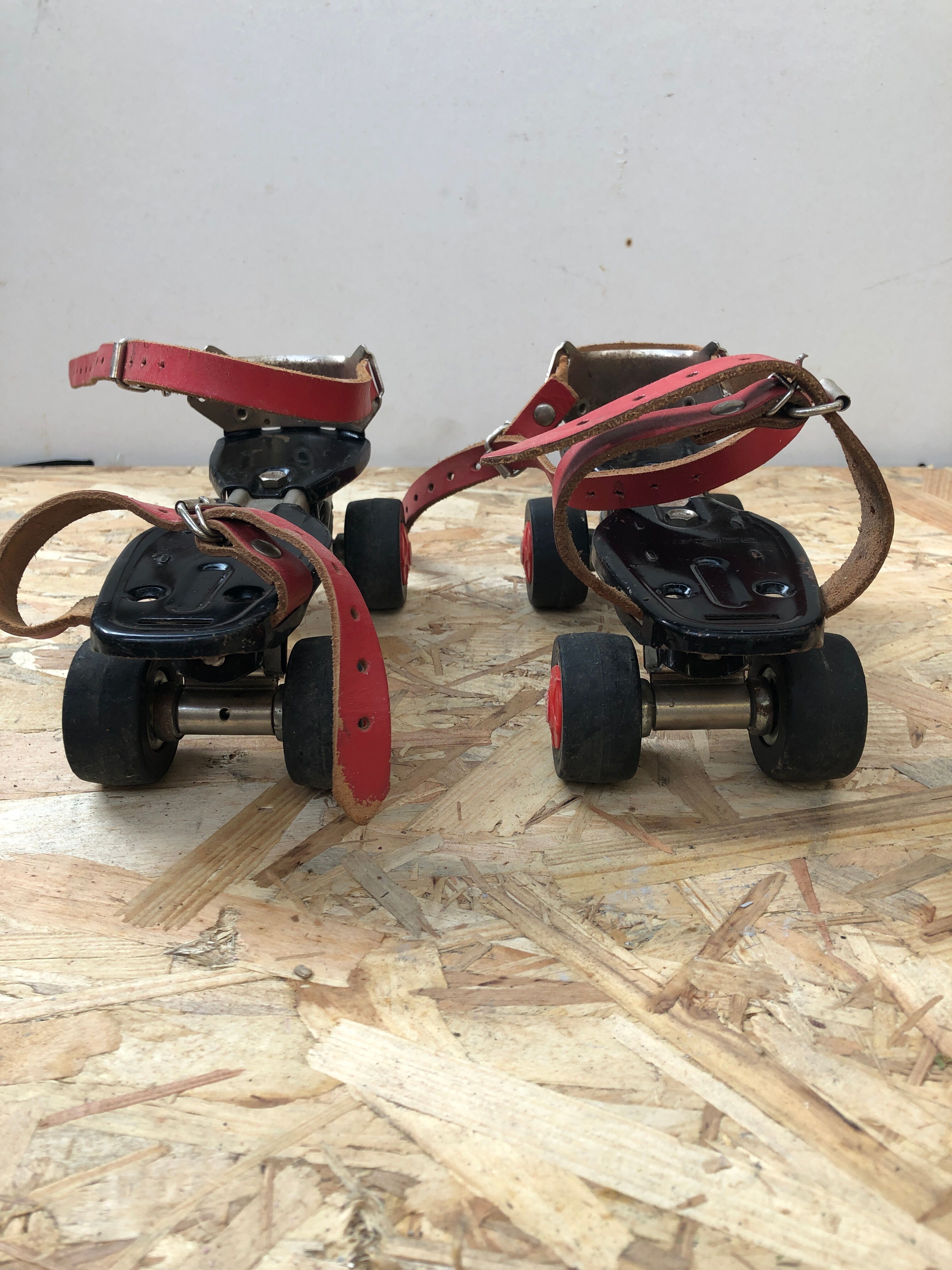 Old pair of roller skates germina metal black
