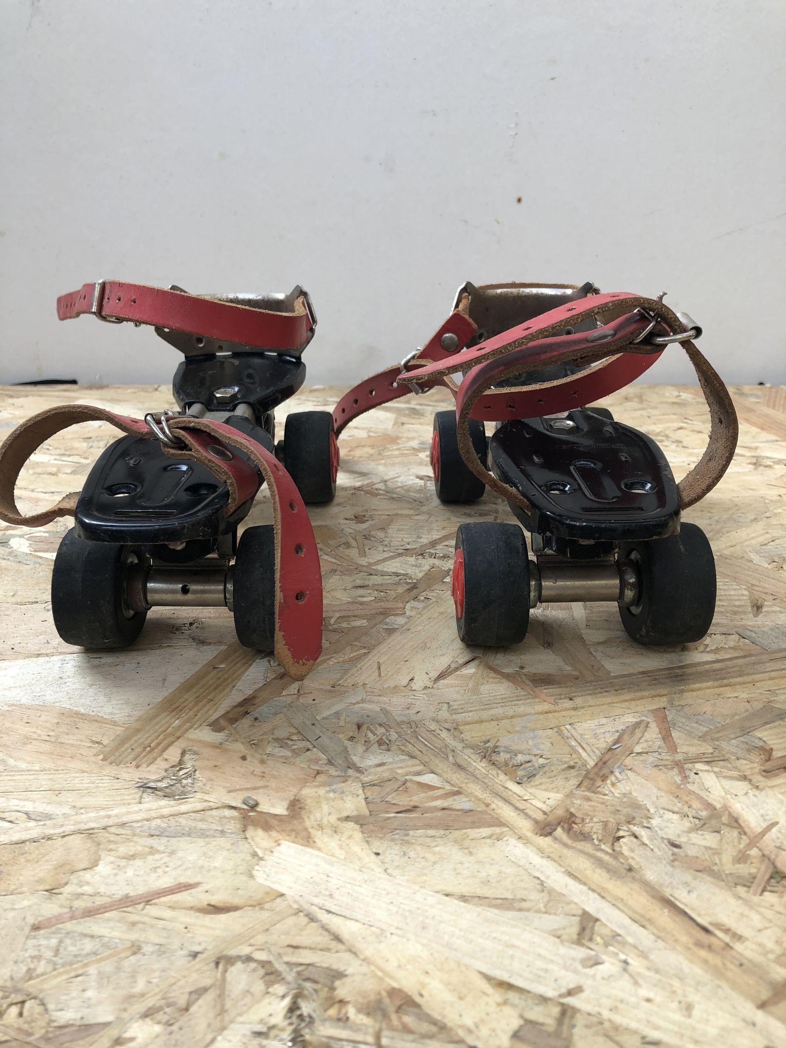 Old pair of roller skates germina metal black
