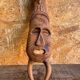 Sculpture African Mask Handcrafted Carved Wood Vintage #D882