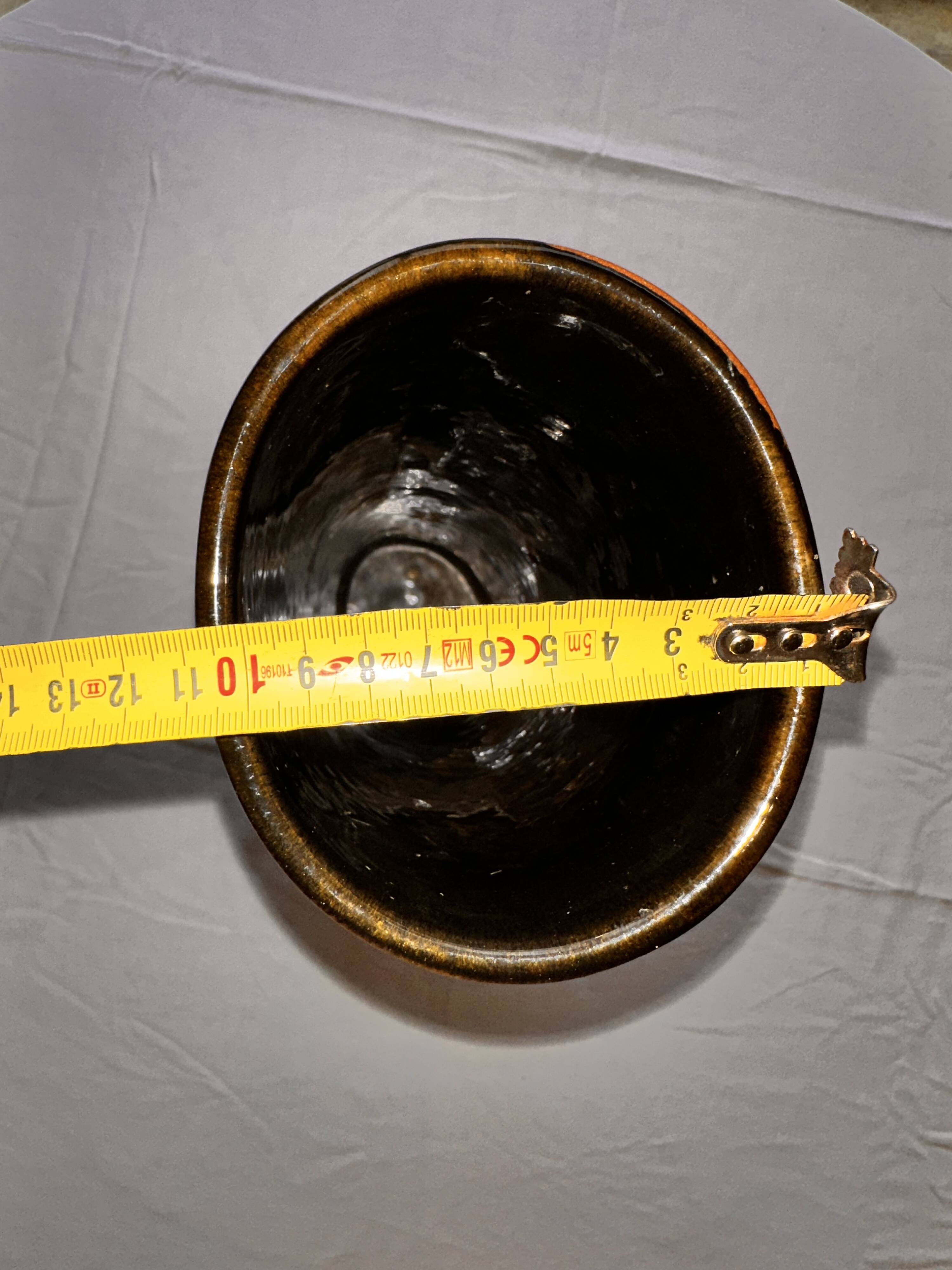 Large tubular ceramic vase Jean Varoqueaux for Périgord pottery