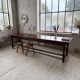 Table XXL noyer massif foncé 3m
