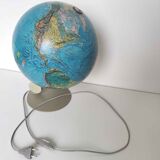 Vintage globe luminous world map Scan Globe Denmark 1973