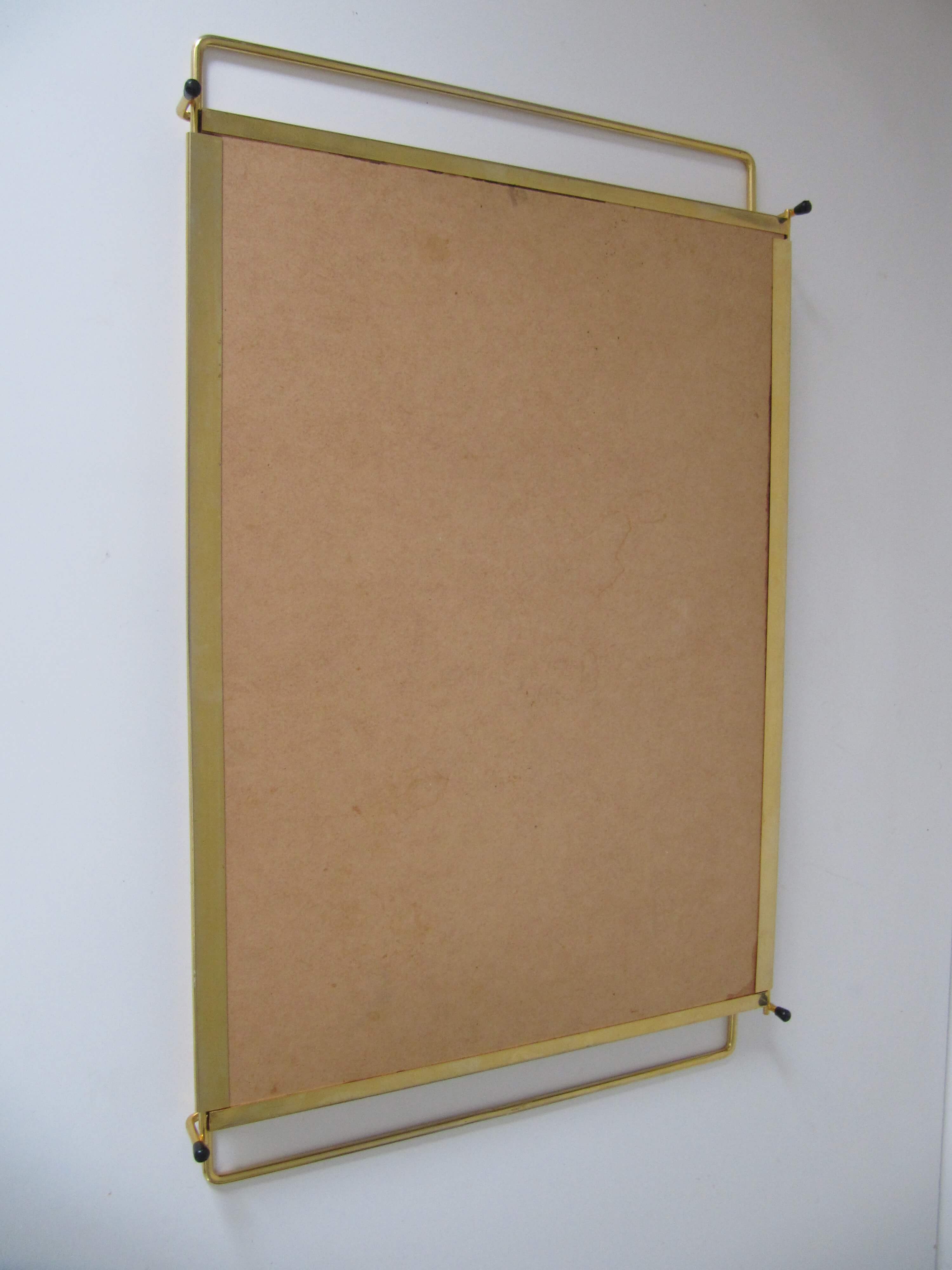 Vintage tray  gold metal