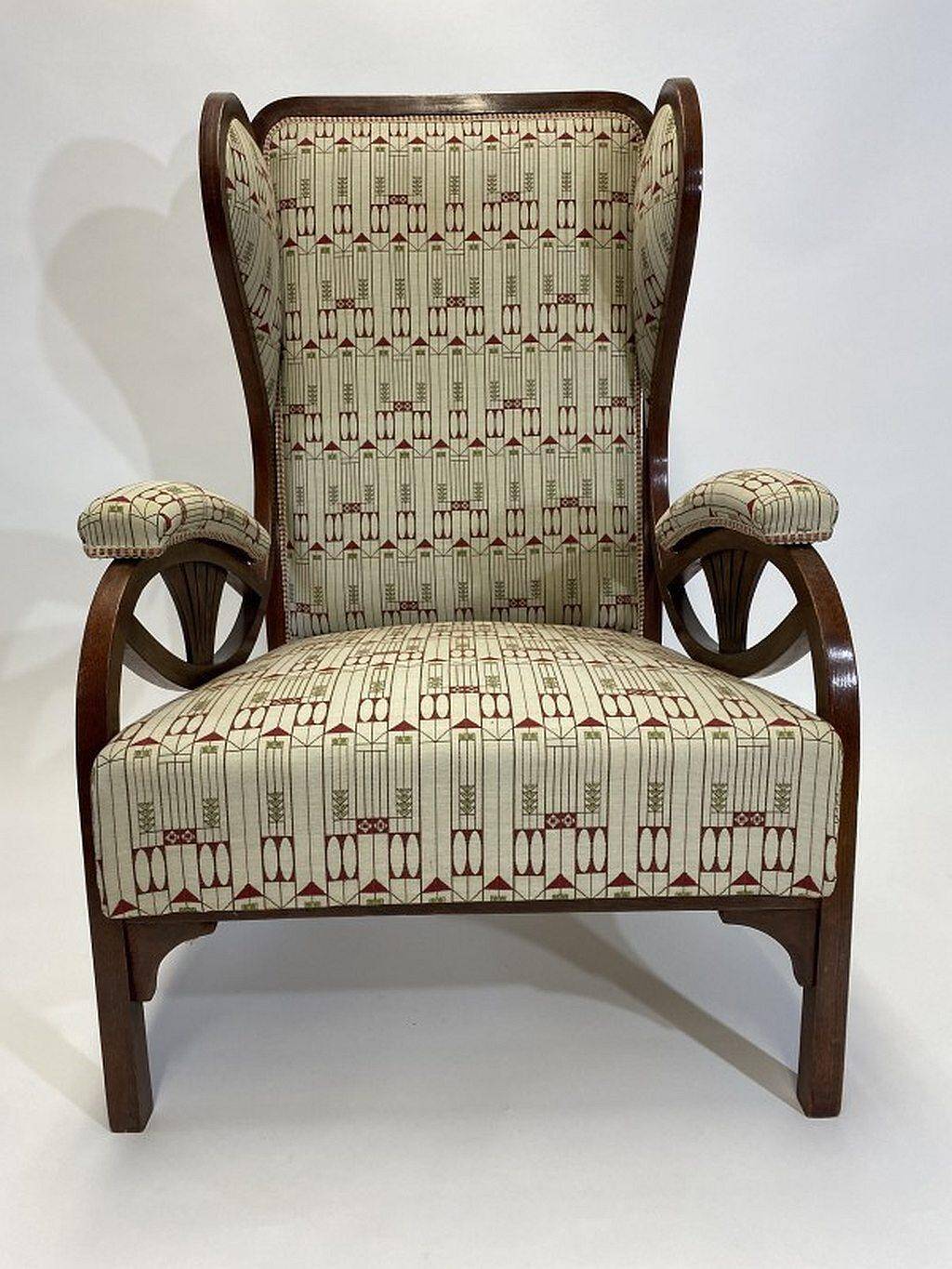 Art Nouveau wing chair no. 6542 by Thonet