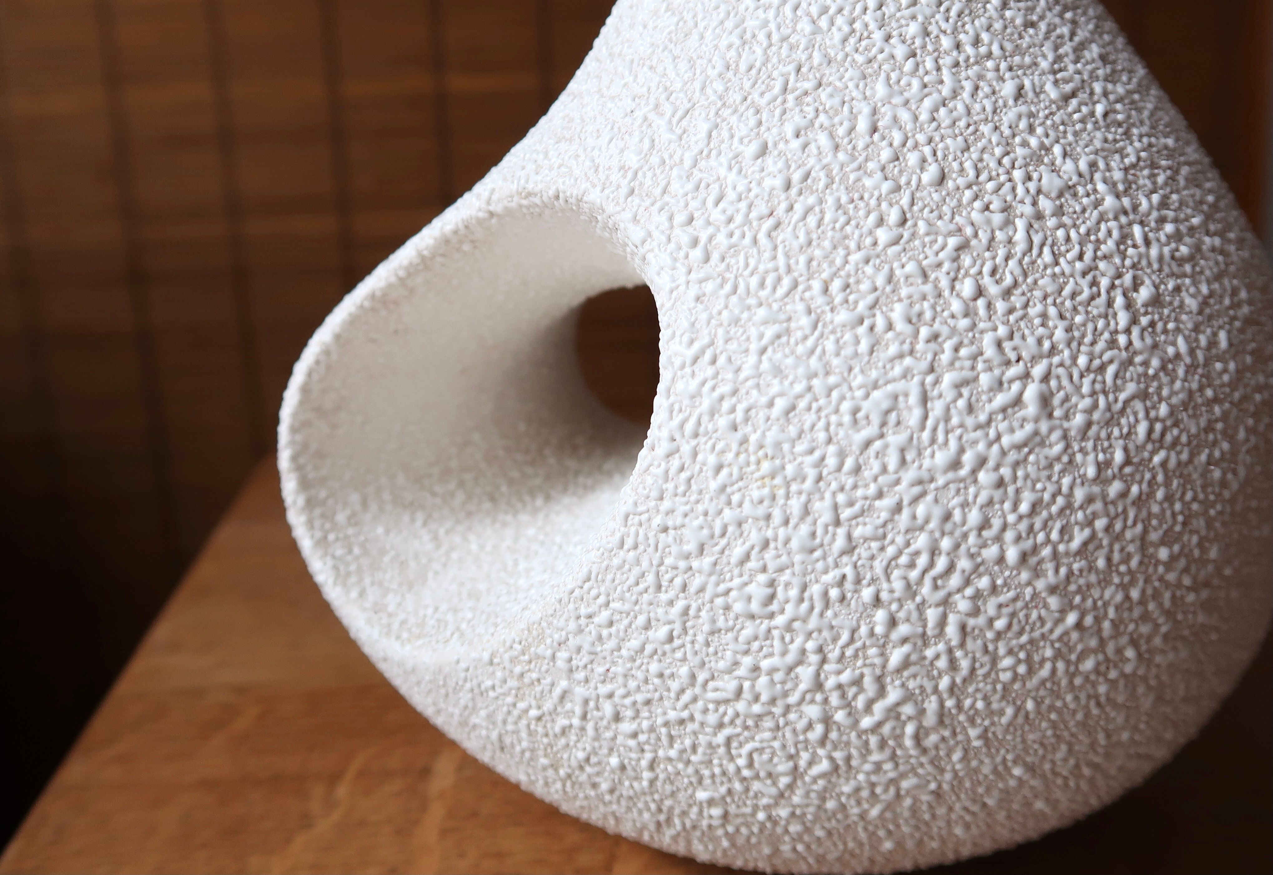 White ceramic vase by Roberto Rigon, Bertoncello, 60s