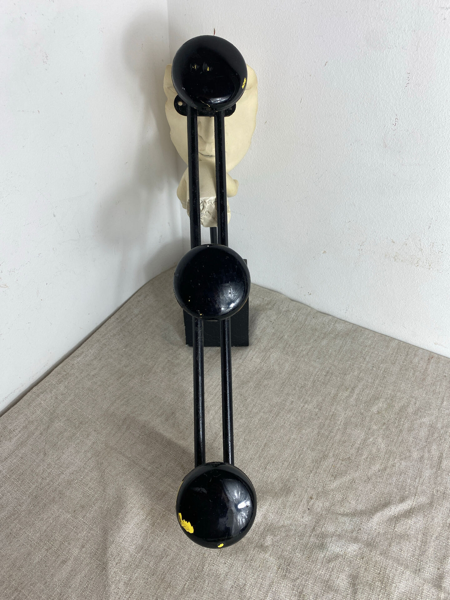 Vintage metal wall coat rack