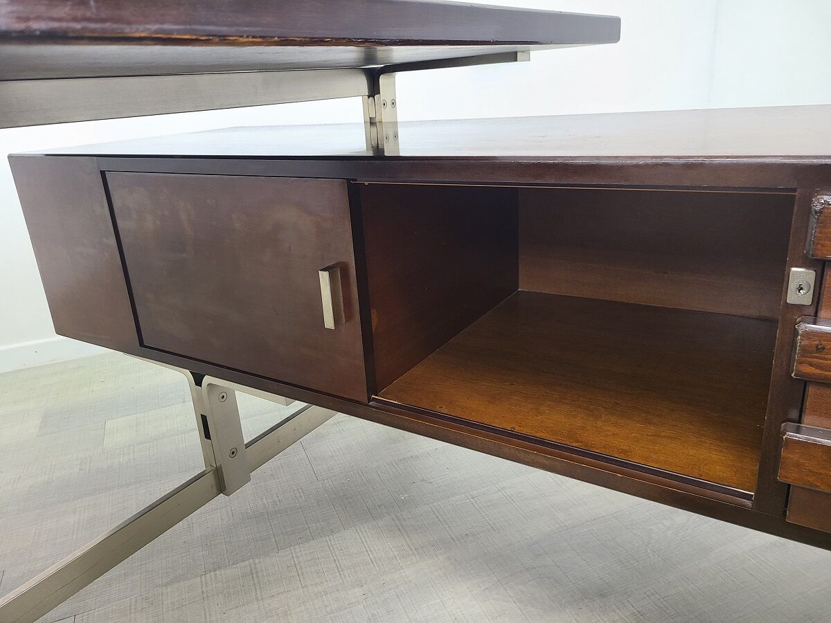 Design corner desk Gianni Moscatelli rosewood vintage 70s